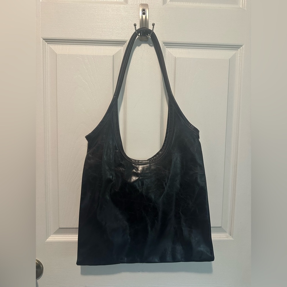 Rough & Tumble Classic Falcon Black Leather Envelope Tote Never Used